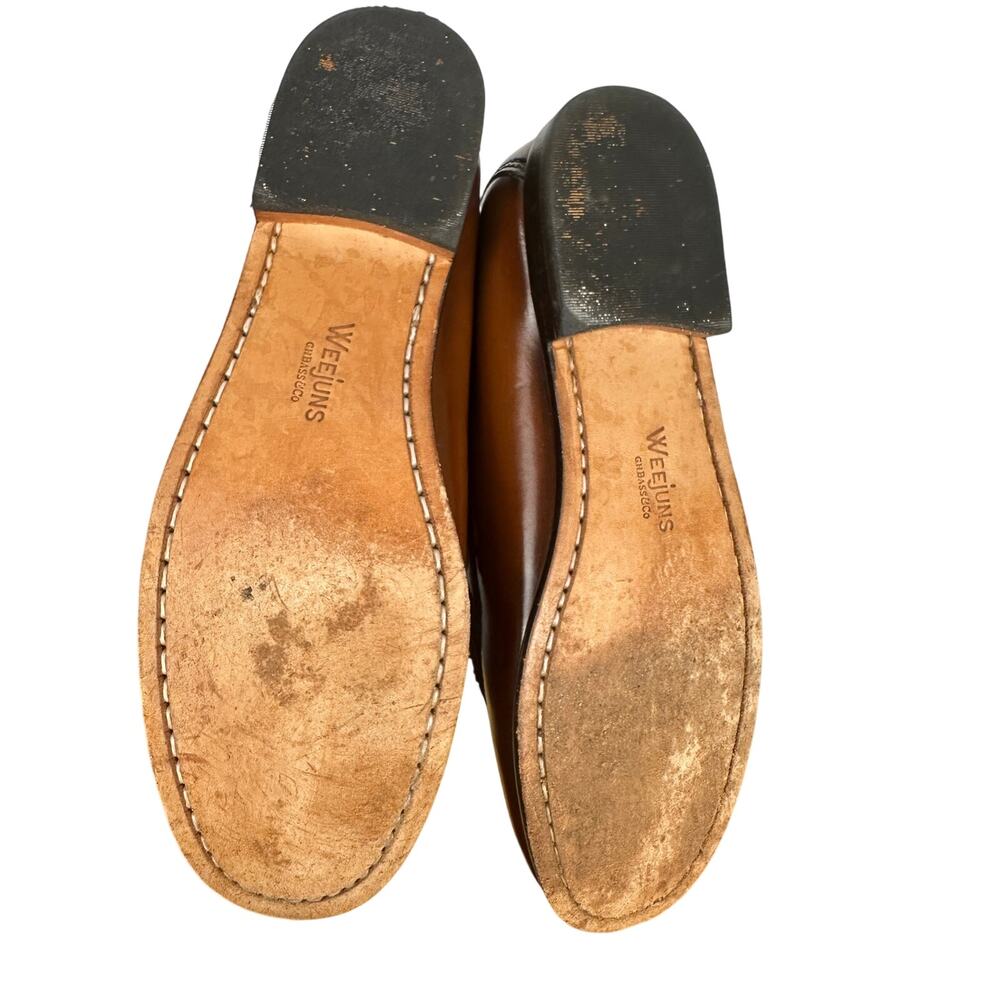 G.H. Bass Weejuns loafers classic penny strap hand-sewn moccasin stitching 6 1/2 - Picture 5 of 7